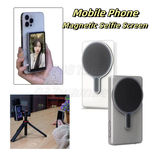 New Magnetic Phone Vlog Selfie Monitor Screen for Phone Rear Camera for Selfie Rear Camera Compatible with Iphone Android